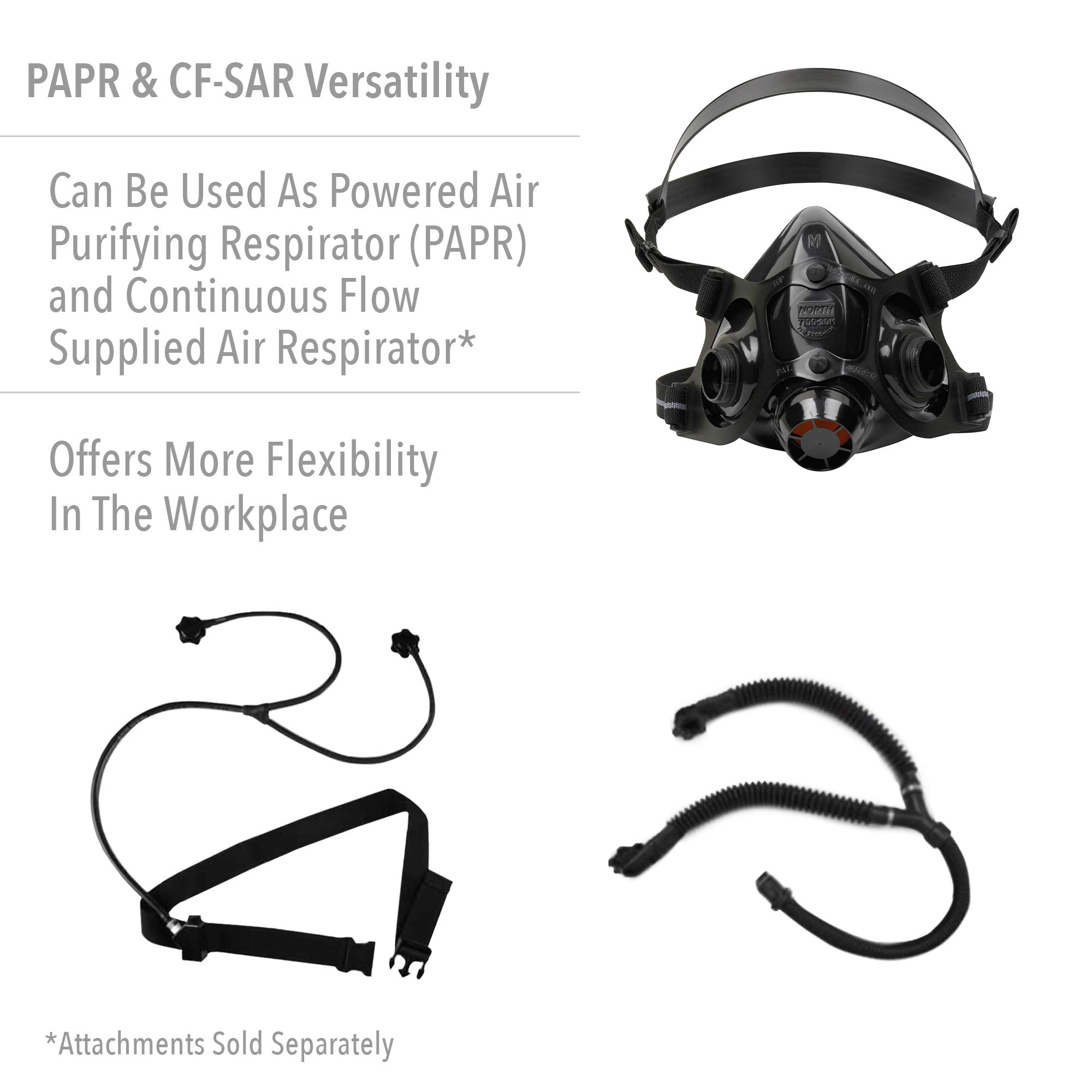 Honeywell North 7700 Series Niosh-Approved Half Mask Silicone Respirator, Small (770030S)