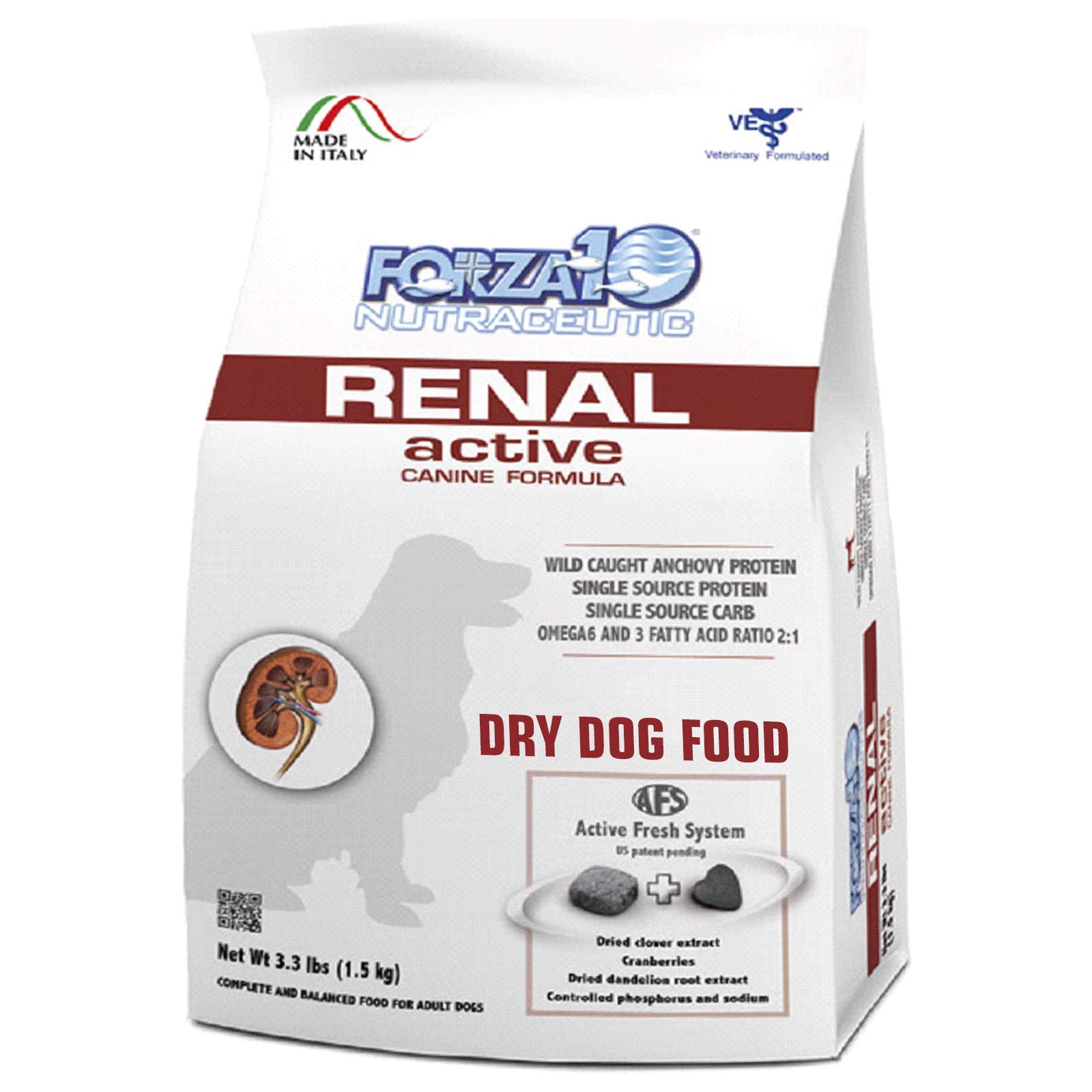 Forza10 Kidney Care Dog Food, Dry Renal Dog Food for Adult Dogs, 8.8 Pound Bag, Fish Flavor Kidney Failure Dog Food for All Breeds and Sizes