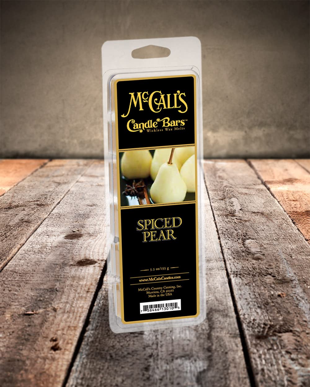 McCall's Candle Bars | Spiced Pear | Highly Scented & Long Lasting | Premium Wax & Fragrance | Made in The USA | 5.5 oz