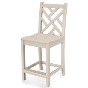 POLYWOOD® Chippendale Counter Chair, Sand