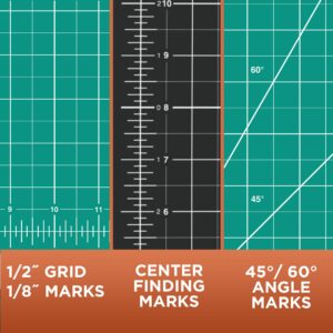 ALVIN, GBM Series Professional Self-Healing Cutting Mat, Green/Black Double-Sided, Gridded Rotary Cutting Board for Crafts, Sewing, Fabric - 24 x 36 inches