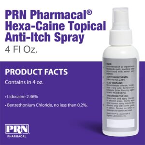 PRN Pharmacal Hexa-Caine Dog & Cat Anti-Itch Spray - Topical Anti-Itch Spray to Provide Quick Relief to Soothe Minor Skin Irritation in Horses, Dogs, & Cats - 4 oz Spray Bottle