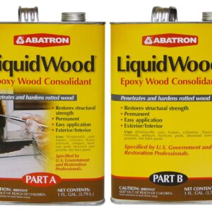 Abatron LiquidWood 2 Gallon Kit 2 Part Structural Epoxy Wood Hardener and Consolidant Resin.