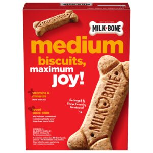 Milk-Bone Original Dog Treats for Medium Dogs, 24 Ounce, Crunchy Biscuit Helps Clean Teeth