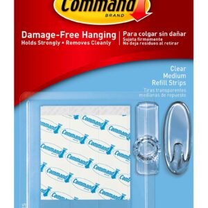 Medium Clear Hooks, 9 Refill Strips, 9 Count