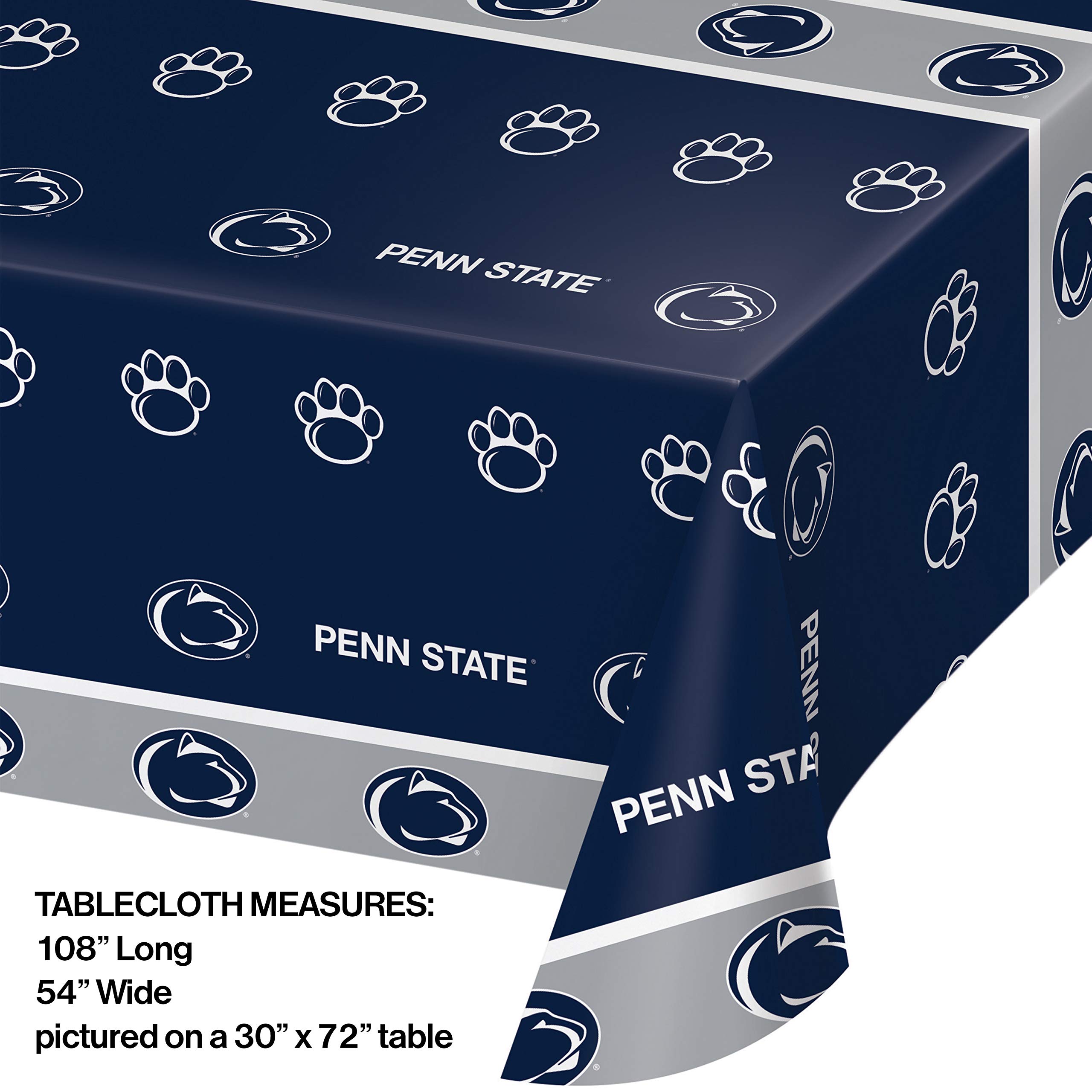 Creative Converting Pennsylvania State University Plastic Tablecloth, Azul