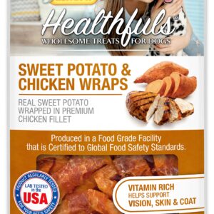 Healthfuls Chicken Wrapped Sweet Potato Dog Treats, 3.5oz