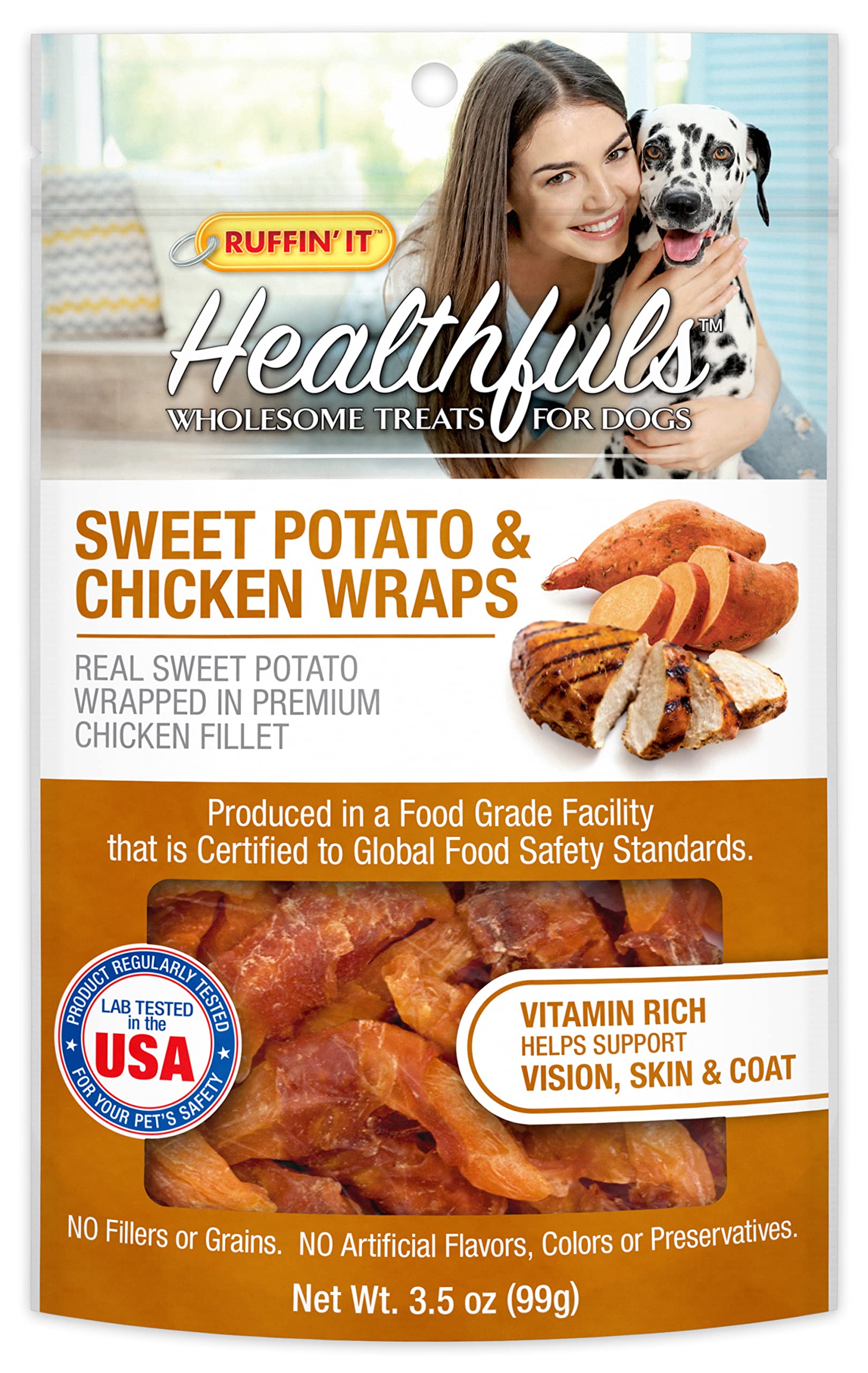 Healthfuls Chicken Wrapped Sweet Potato Dog Treats, 3.5oz