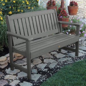 Highwood AD-BENW1-CGE Lehigh Garden Bench, 5 Feet, Coastal Teak