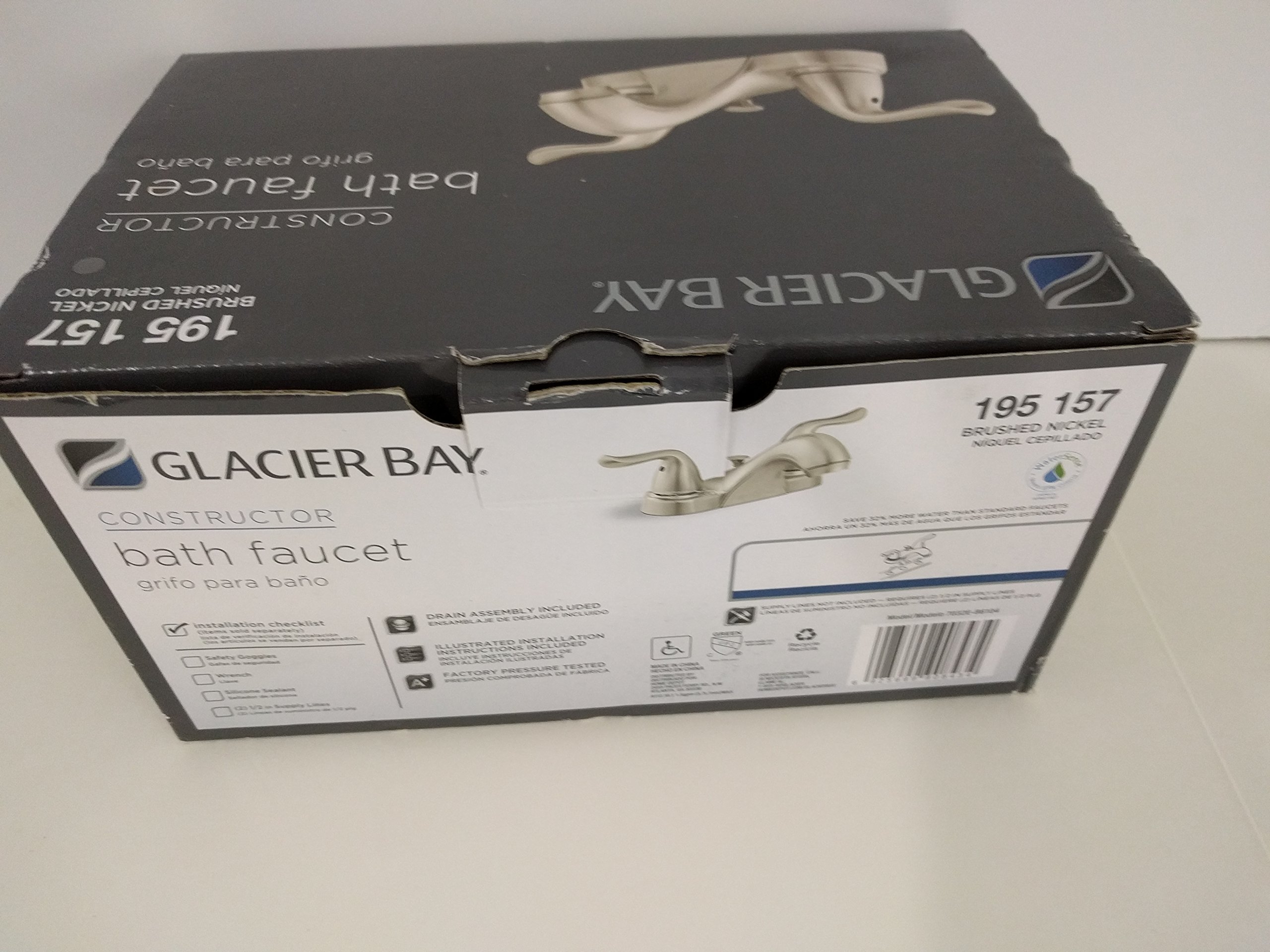 Glacier Bay Constructor Bath Faucet Brushed Nickel