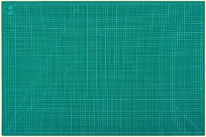 dafa professional 36" x 24" self-healing, double-sided cutting mat, rotary blade compatible, (36x24), (24x18), (18x12), (12x9) sizes, for sewing, quilting, arts & crafts green