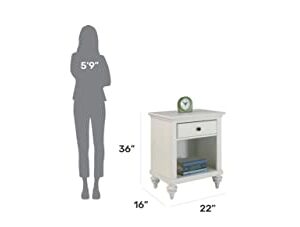 Bermuda White Night Stand by Home Styles