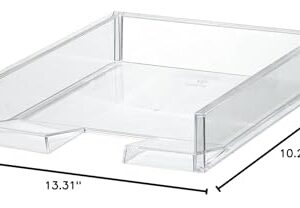 Like-It │MX-18 │Portrait File Tray │Stackable File Tray │10.24" × 13.31" × 2.44" | Clear │