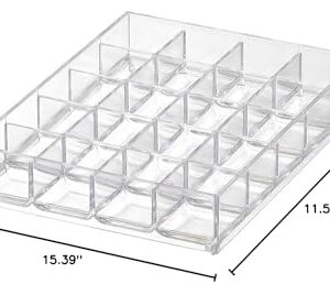 Like-It | MX-T10 | System Tray | Stackable Organizer | Drawer Organizer | A6 | 20 Divide |4.53" × 6.06" × 1.18" | Clear |