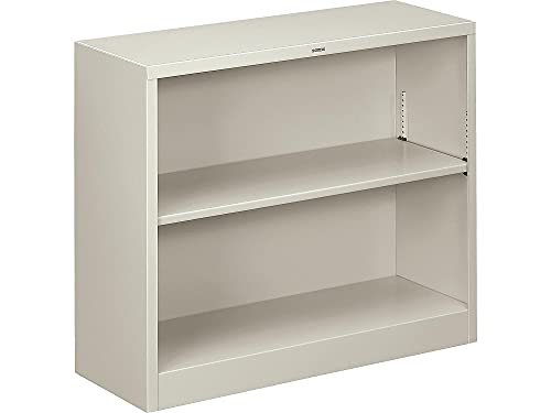 HON S30ABCQ Metal Bookcase, Two-Shelf, 34-1/2w x 12-5/8d x 29h, Light Gray