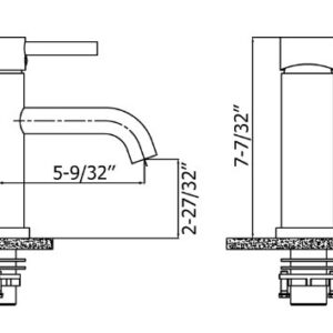 Dowell Single Hole Bathroom Faucet Lavatory Faucet Vanity Faucet,Brushed Nickel 8001 011 02