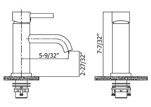 Dowell Single Hole Bathroom Faucet Lavatory Faucet Vanity Faucet,Brushed Nickel 8001 011 02