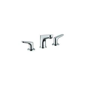 hansgrohe focus modern widespread easy clean 2-handle 3 5-inch tall bathroom sink faucet in chrome, 04369000, medium