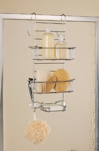 Zenna Home, Stainless Steel Rust-Resistant Over-The-Shower Caddy, 2-Shelf, Over the Door