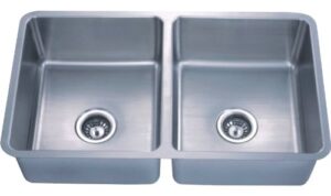 dowell 9" deep undermount double bowl 30x19 stainless steel kitchen sink (18 gauge, 6005 3019)