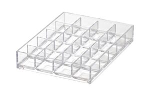 like-it | mx-t10 | system tray | stackable organizer | drawer organizer | a6 | 20 divide |4.53" × 6.06" × 1.18" | clear |