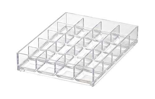 Like-It | MX-T10 | System Tray | Stackable Organizer | Drawer Organizer | A6 | 20 Divide |4.53" × 6.06" × 1.18" | Clear |