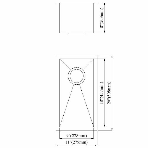 Dowell Undermount Single Bowl 16 Gauge Kitchen Stainless Steel Sinks Handcrafted Series (6002 1120)