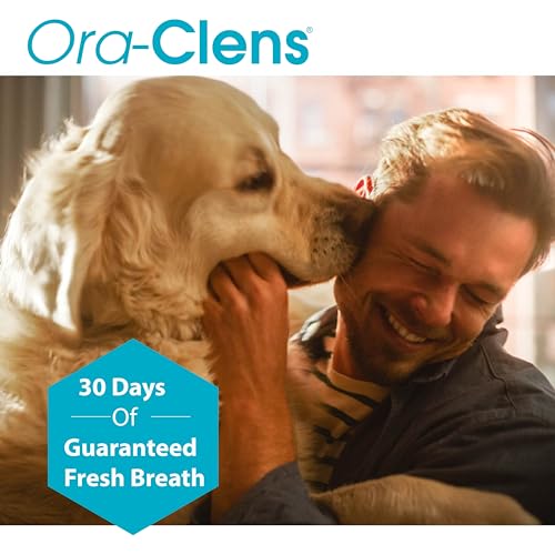 Ora-Clens Oral Hygiene Chews for Small Dogs - Cleans Teeth and Freshens Breathe - Coated with Enzymes - Prevents Plaque & Bacteria Build Up - 30 Chews