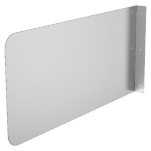 stainless steel wall mount splash guard for commercial restaurant hand sink and compartment prep sink, nsf certified (26"w x 12"h)