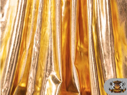 1 X Spandex Metallic Gold Fabric /60"/ Sold by The Yard