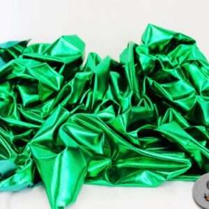 1 X Spandex Metallic Emerald Green Fabric /60"/ Sold by The Yard