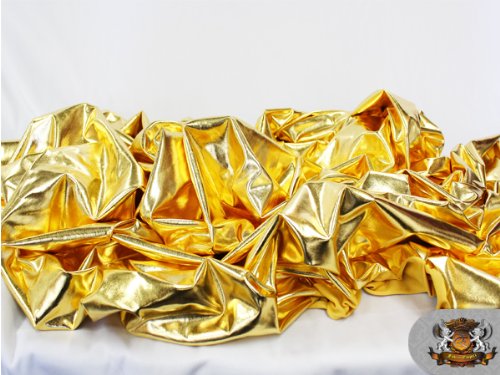 1 X Spandex Metallic Gold Fabric /60"/ Sold by The Yard