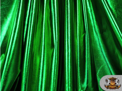 1 X Spandex Metallic Emerald Green Fabric /60"/ Sold by The Yard