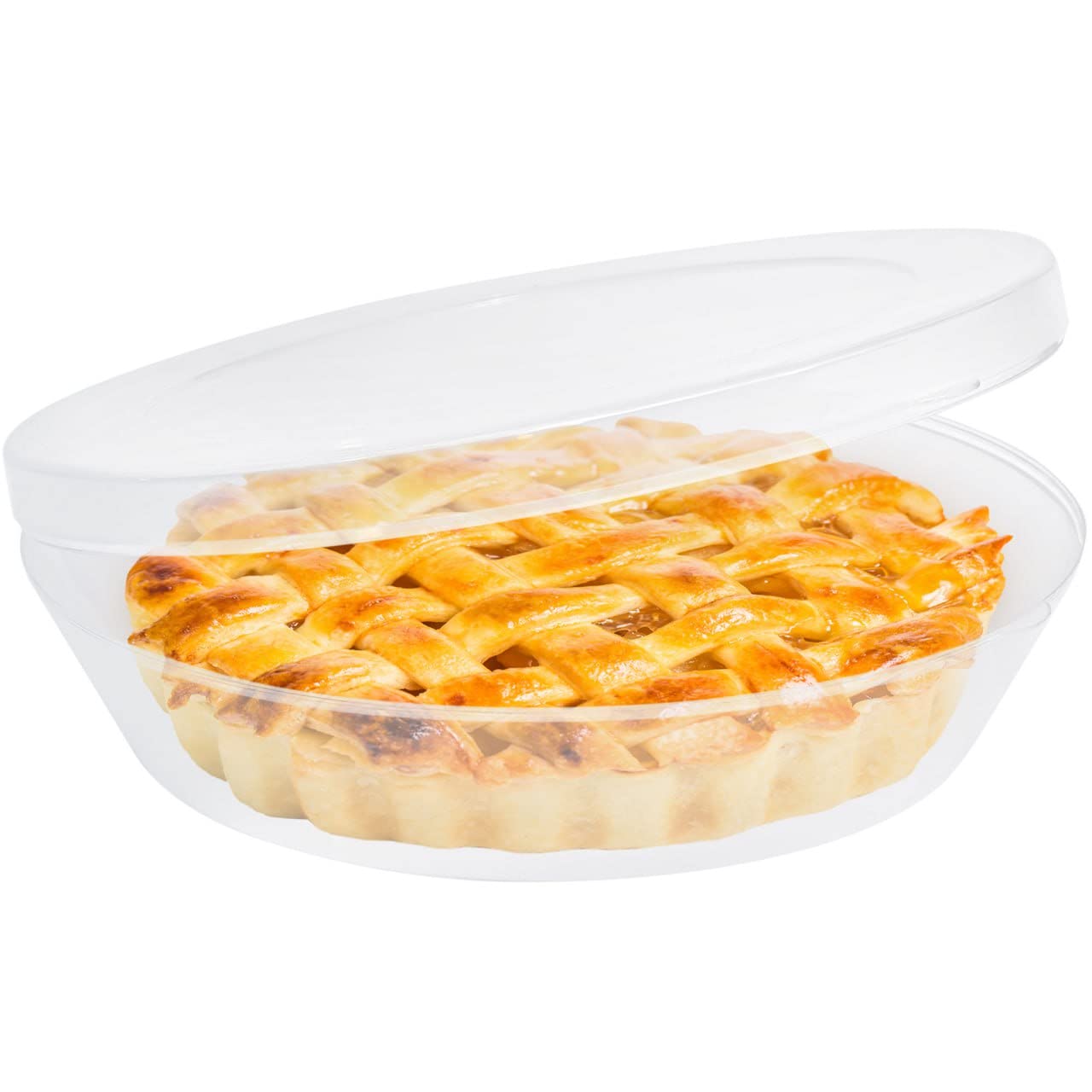 Mission Gallery Plastic Pie Carrier with Lid - Airtight Cover, BPA Free Container for Pies and Pastry Products - Round Keeper Keeps Cookies, Muffins, Cupcakes, Bakery Fresh