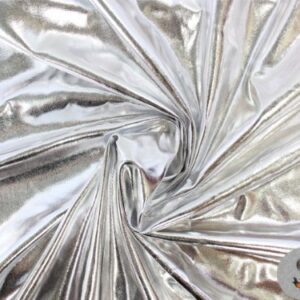 1 X Spandex Metallic Silver Fabric /60"/ Sold by The Yard