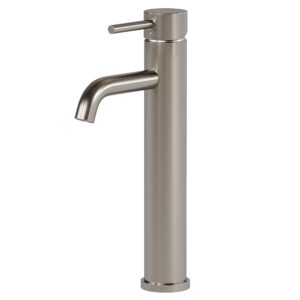 dowell modern tall vessel sink faucet - single handle, one hole bathroom vanity faucet,brushed nickel 8001 012 02