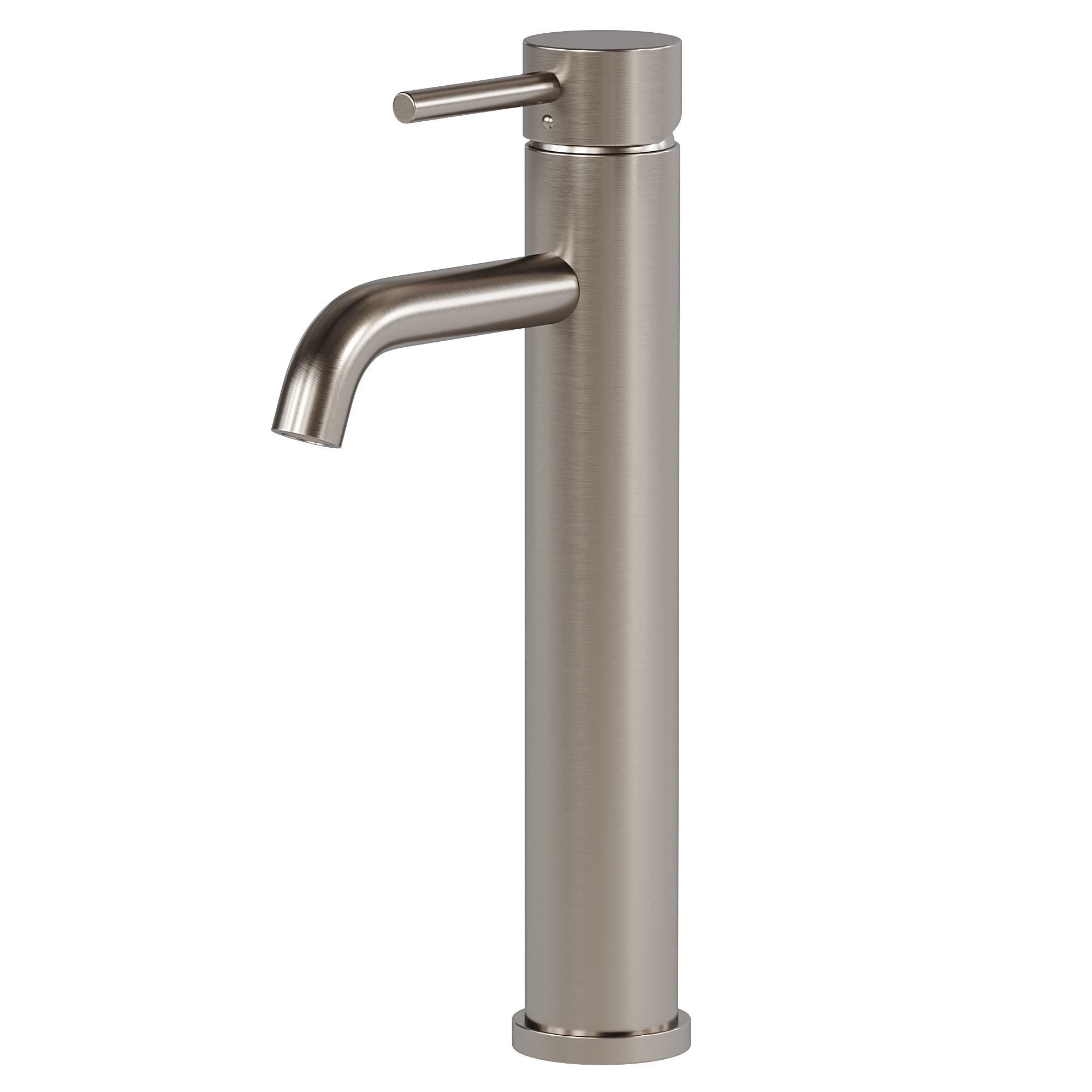 Dowell Modern Tall Vessel Sink Faucet - Single Handle, One Hole Bathroom Vanity Faucet,Brushed Nickel 8001 012 02