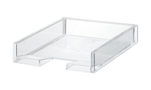 like-it │mx-18 │portrait file tray │stackable file tray │10.24" × 13.31" × 2.44" | clear │