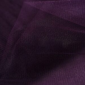 BalsaCircle 54-Inch x 120 feet Eggplant Purple Large Net Tulle Fabric by The Bolt - Wedding Party Decorations Sewing DIY Crafts