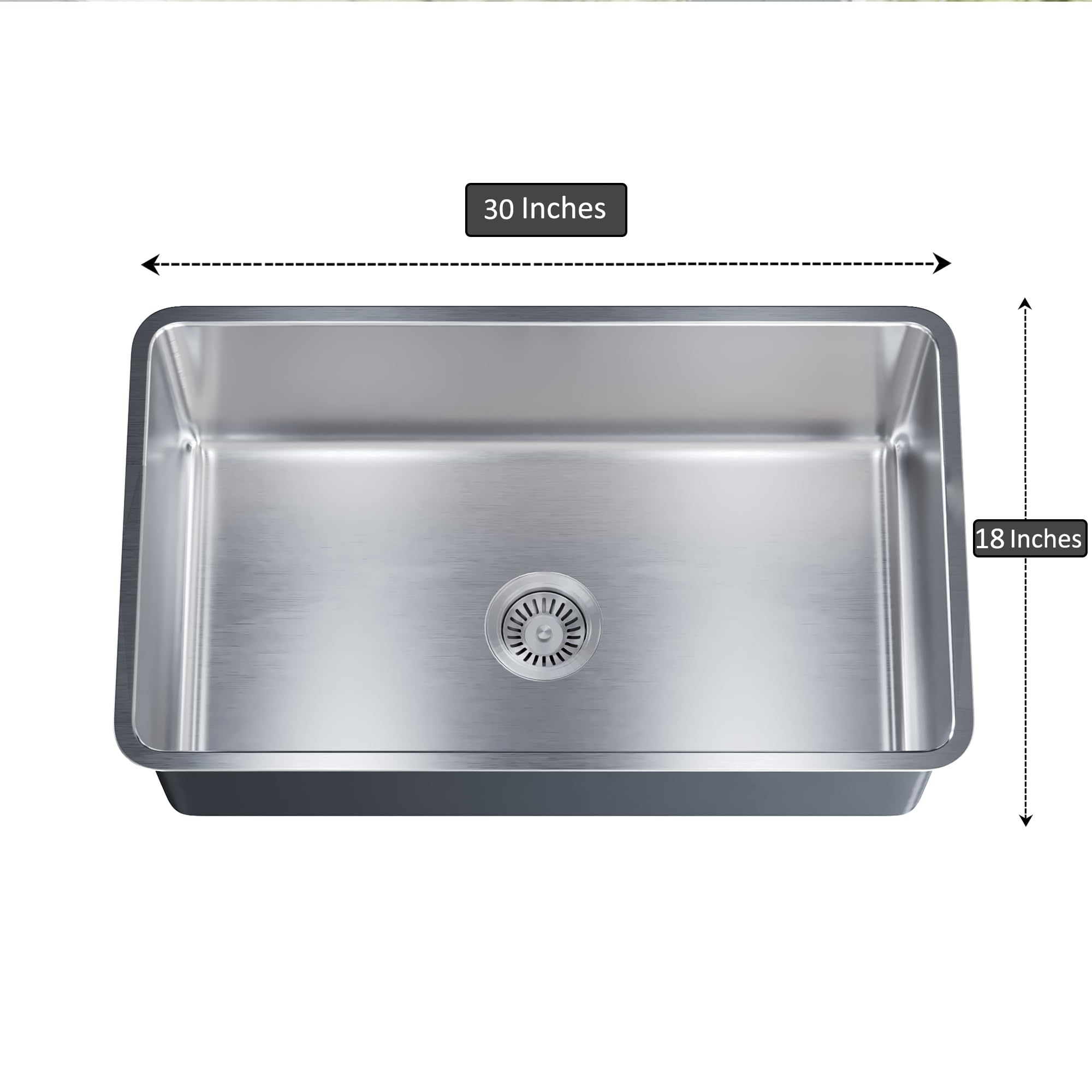 Dowell Undermount Single Bowl Stainless Steel Kitchen Sinks Handcrafted Small-Angle Corner Series 6005 3018;Stainer included