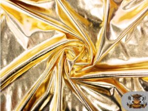 1 x spandex metallic gold fabric /60"/ sold by the yard