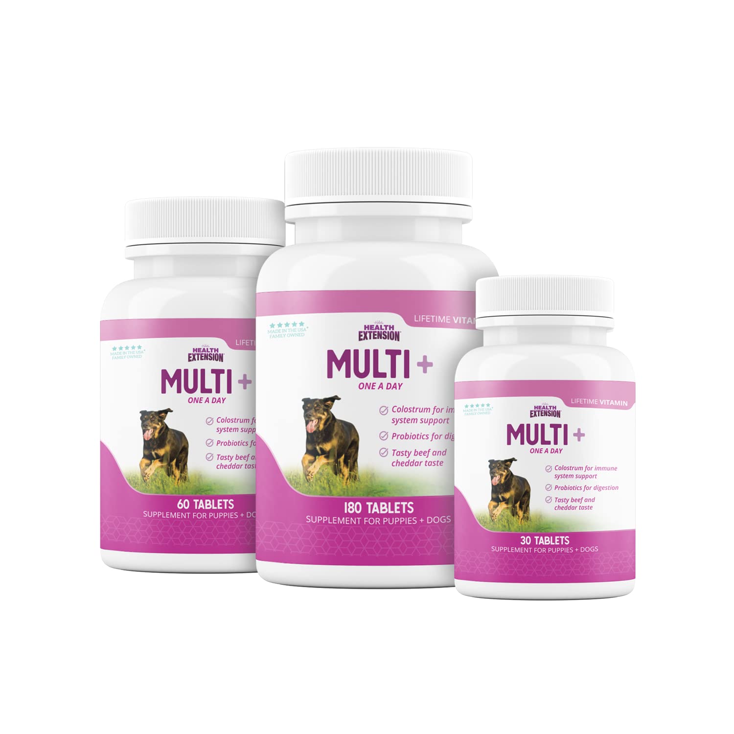 Health Extension Lifetime Multivitamin and Mineral Tablets for Dogs & Puppies, 180 Tablets - Immune, Digestion, Joint Support, Coat & Skin Health