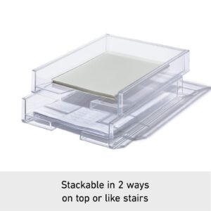 Like-It │MX-18 │Portrait File Tray │Stackable File Tray │10.24" × 13.31" × 2.44" | Clear │