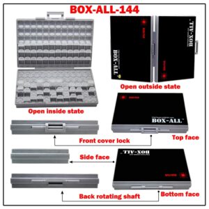 Two SMD SMT Resistor Capacitor 1206 0805 0603 Box Organizer Craft Beads Storage 144 Compartments for Each Box