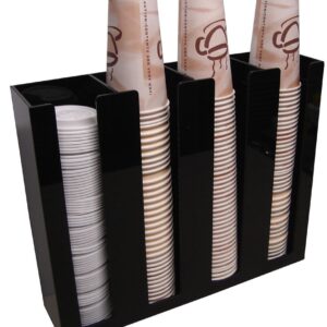 4 Sl Cup Lid Holder Dispenser Organizer Coffee Cup Caddy Organize Your Coffee Counter with Style (6006)