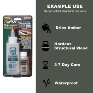 PC Products PC-Rot Terminator Epoxy Wood Hardener, Two-Part 1.5 gal in Two Bottles, Amber 192610