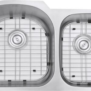 Ruvati 34-inch Undermount 60/40 Double Bowl 16 Gauge Stainless Steel Kitchen Sink - RVM4600