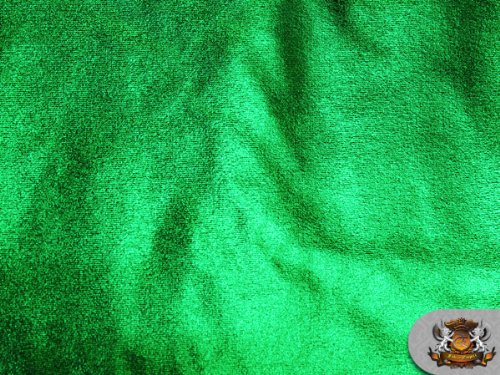 1 X Spandex Metallic Emerald Green Fabric /60"/ Sold by The Yard