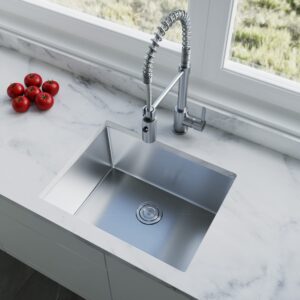 Dowell Undermount Single Bowl Stainless Steel Kitchen Sinks Handcrafted Small-Angle Corner Series 6005 2318