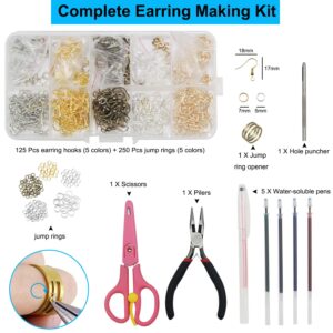 Leather Earring Making Kit - 24pcs Cricut Faux Leather Sheets for Earrings Making - 8.3" x 6.3" Each - Fabric and Tool for DIY Earrings - Jewelry Hair Bows Crafts Supplies for Beginners